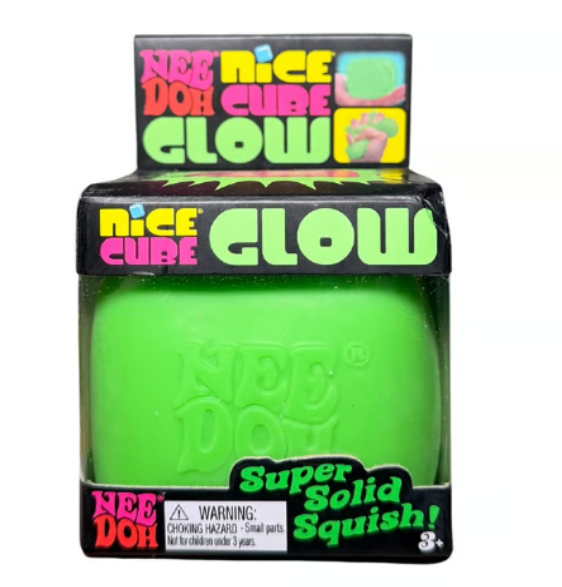 NeeDoh Glow Cube Green
